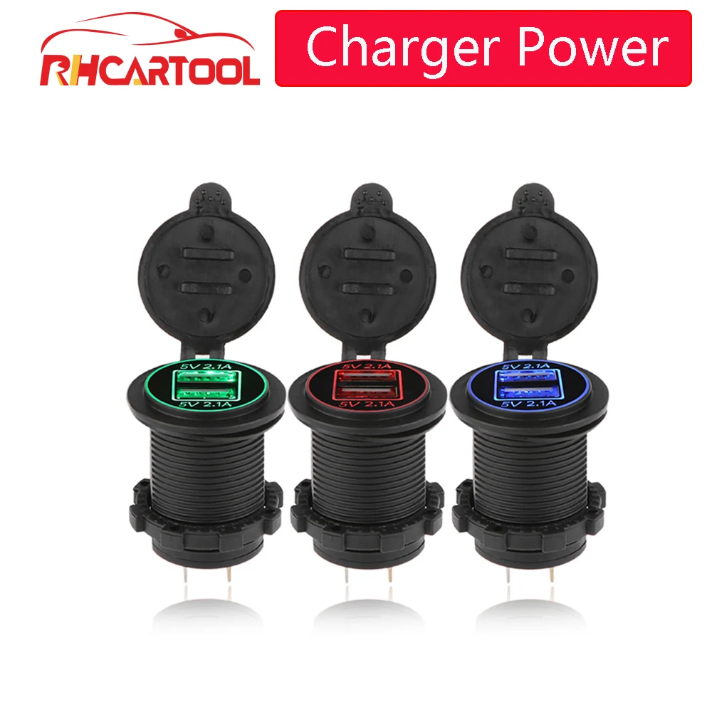 Порты и разъёмы 5V 2.1A Зарядное устройство Мощность адаптер LED Панель Charge мобильный