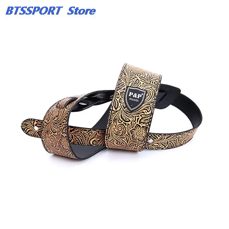 Детали для гитары Расширенный Ремень электрогитары рельефный ремень