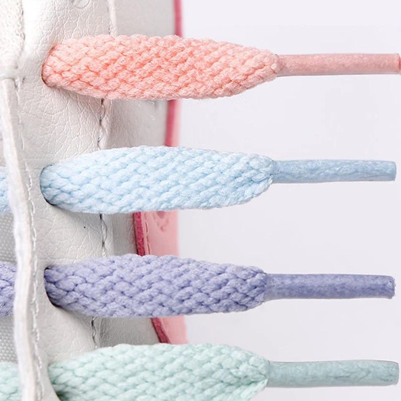 1Pair Flats Shoelace For AJ/AF Shoelaces Off Sneaker White Shoes Lace For Women and Men Shoelace 4 Colors