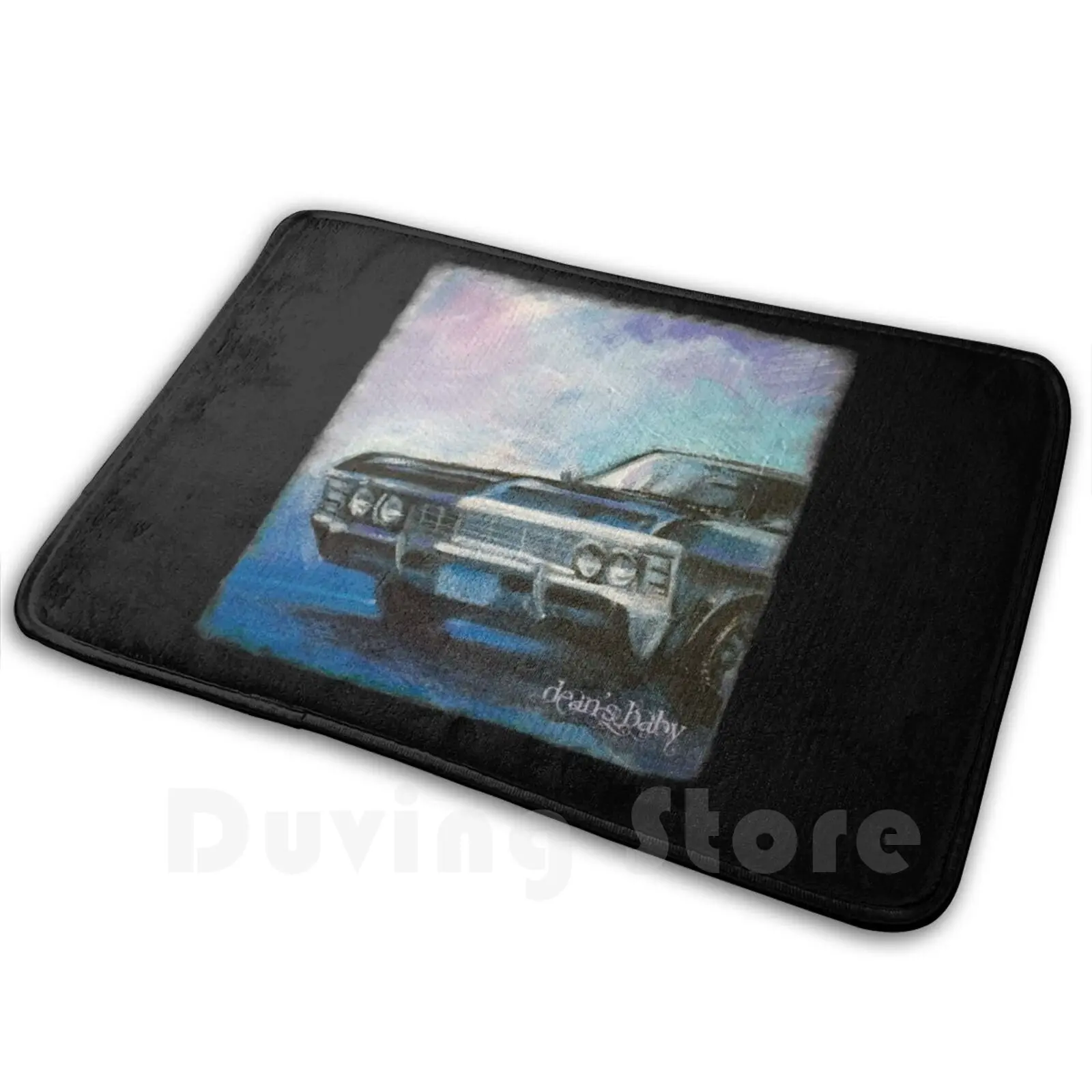

Dean's Baby Carpet Mat Rug Cushion Soft Baby Car Impala 67 Impala Dean Dean Winchester Supernatural Cwtv Black Purple