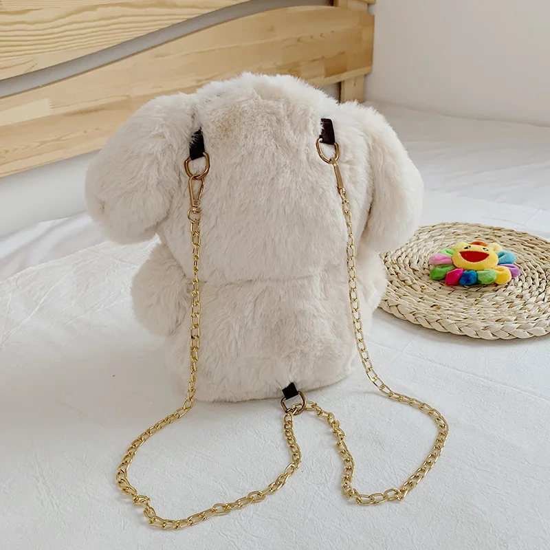 UKQLING плюшевая сумка для девочек Милая собачка осенняя и зимняя на плечо маленькая