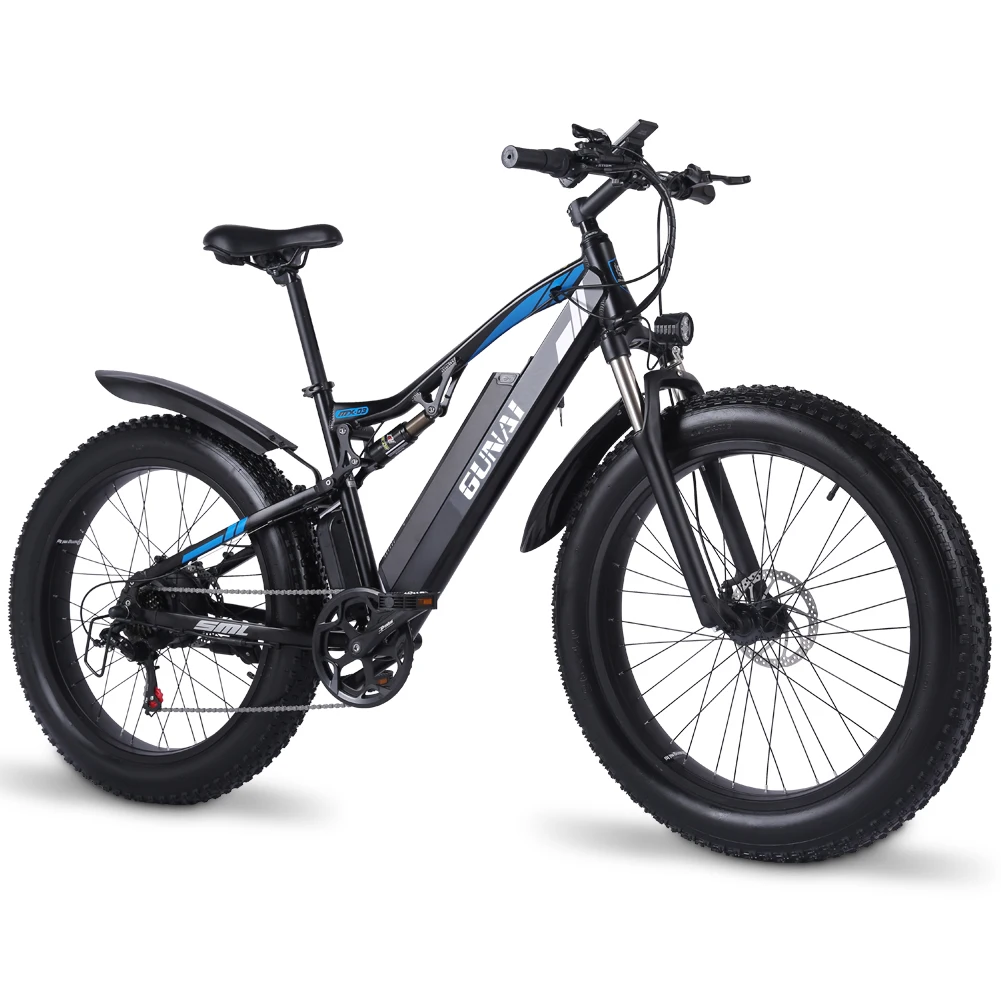 Verkauf GUNAI Elektrische Fahrrad 26*4,0 Zoll Fett Reifen Elektrische Fahrrad Berg E-Bike 1000W 48V Mit Abnehmbare 17AH Lithium-Ionen Batterie