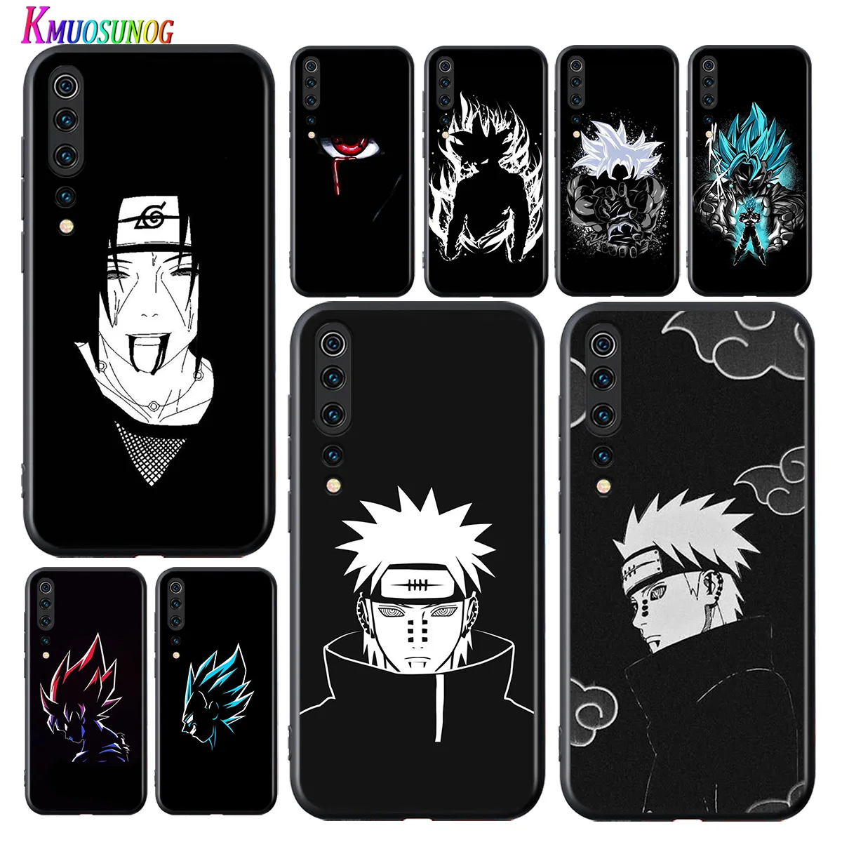 

Hot Anime Black White Cartoon For Xiaomi Mi 11 11i 10T Note 10 9T 9 SE 8 Lite Pro Ultra 5G Black Phone Case