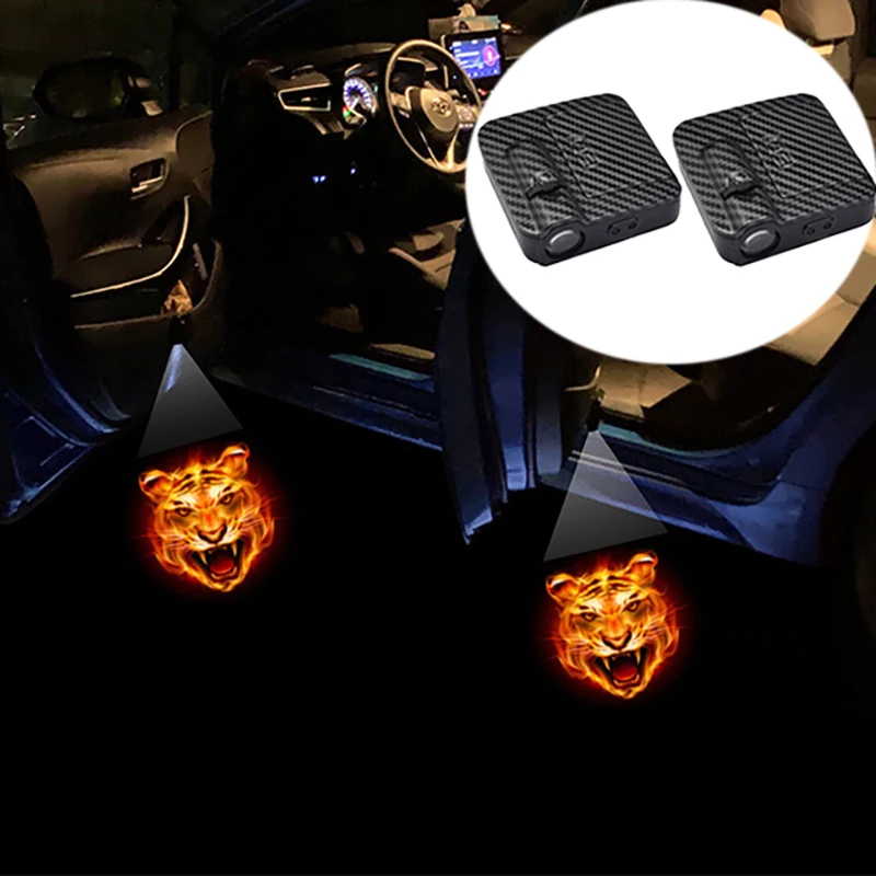 

2pcs LED Car Logo Door Light Laser Projector Welcome Lamps Floor Spotlight Ghost Shadow Courtesy Luces Styling Auto Accessories