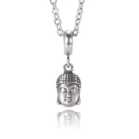 buddha head pendant necklace buddhism necklace for women men jewelry stainless steel link chain fashion necklaces bb0565d