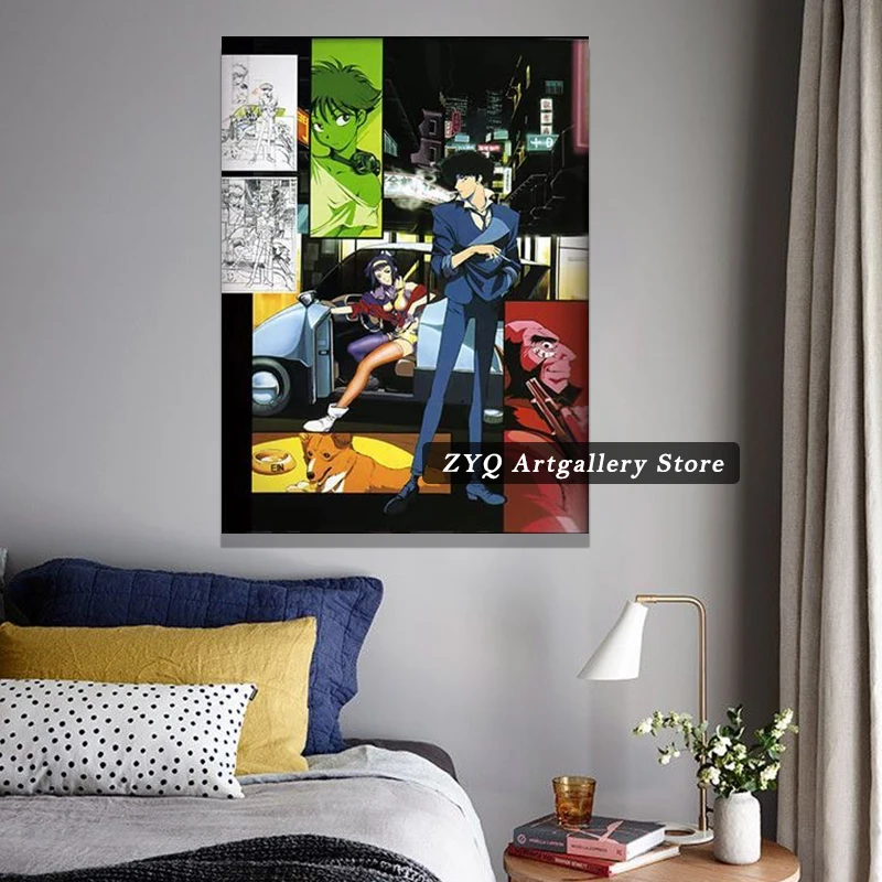 Ковбойский постер для домашнего декора аниме настенный художественный спальни