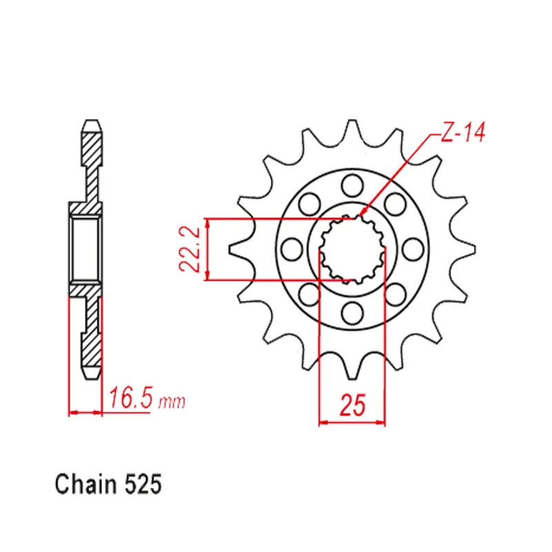 Мотоциклетные передние звёздочки 14 15T для поездок на мотоцикле Ducati 848 939 1099 Streetfighter