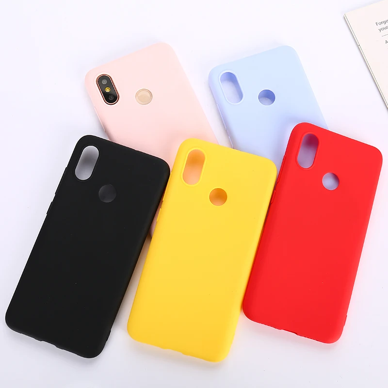 

Candy Silicone Soft Case for Xiaomi Redmi Note 7 Pro Case Redmi 6A 4X Note 4 Luxury Candy Solid Color Simple Back Cover Gift