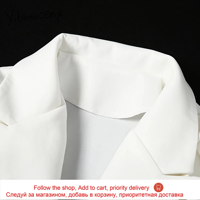 

Yitimuceng Lantern Sleeve White Dress Women Sexy Solid Button Dresses Summer 2021 Fashion New Club Party Single Breasted Clothes