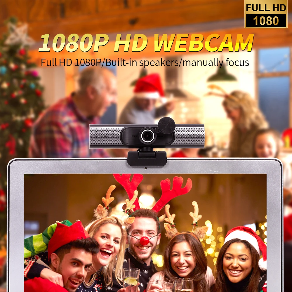 1080P HD веб-камера с разрешением Full Камера ручной фокусировкой микрофоном