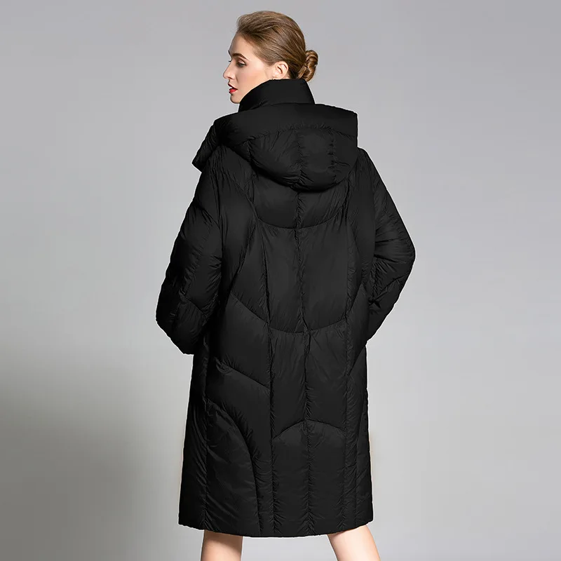 2019 новая длинная 100 кг женская одежда корейский стиль зимняя куртка размера плюс