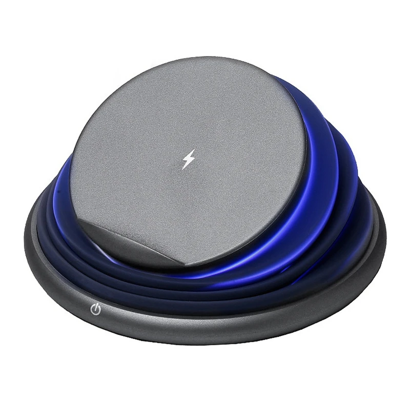 Складная Настольная Светодиодная лампа 10 Вт Qi быстрая Беспроводная подставка