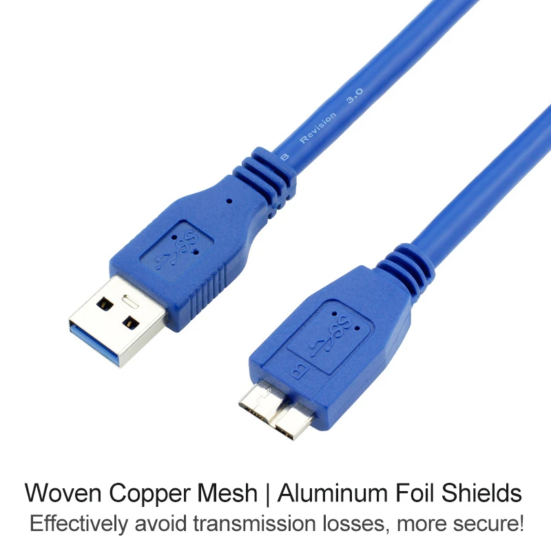 USB 3 0 штекер A к Micro B Кабель для передачи данных Шнур высокоскоростные внешние
