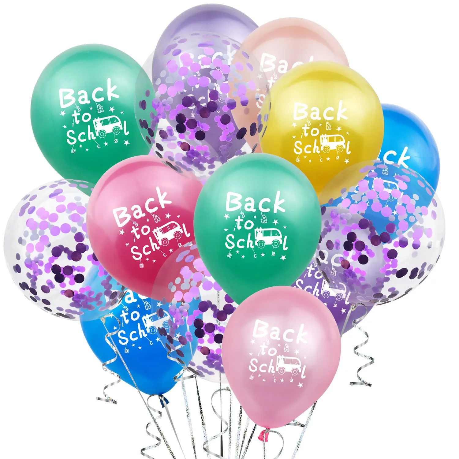 15 шт./лот конфетти Воздушные шары 12 дюймов красочные back to school латексные воздушные