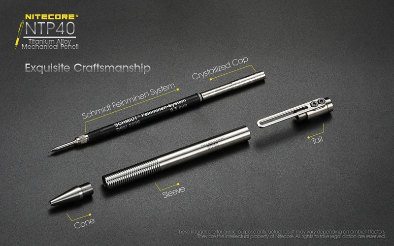 NITECORE NTP40 титановый сплав механический карандаш с лучшим опытом письма