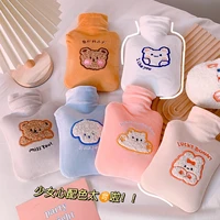plush hot water bottle cute filling explosion proof student detachable warm water bag cartoon water filling hand warmer