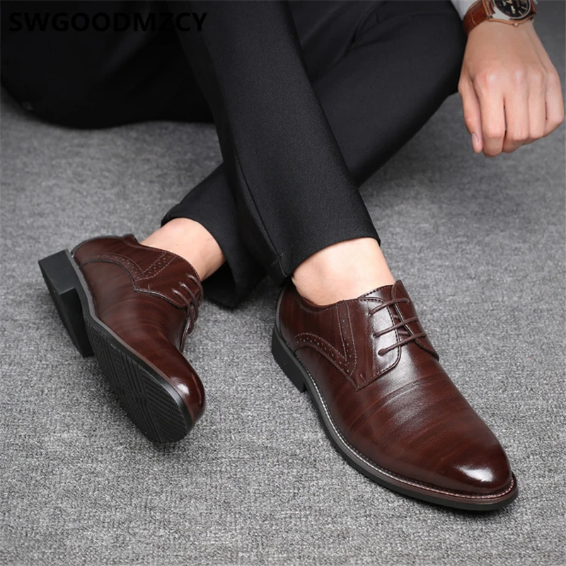 Туфли-оксфорды мужские кожаные Классическая формальная обувь элегантные для