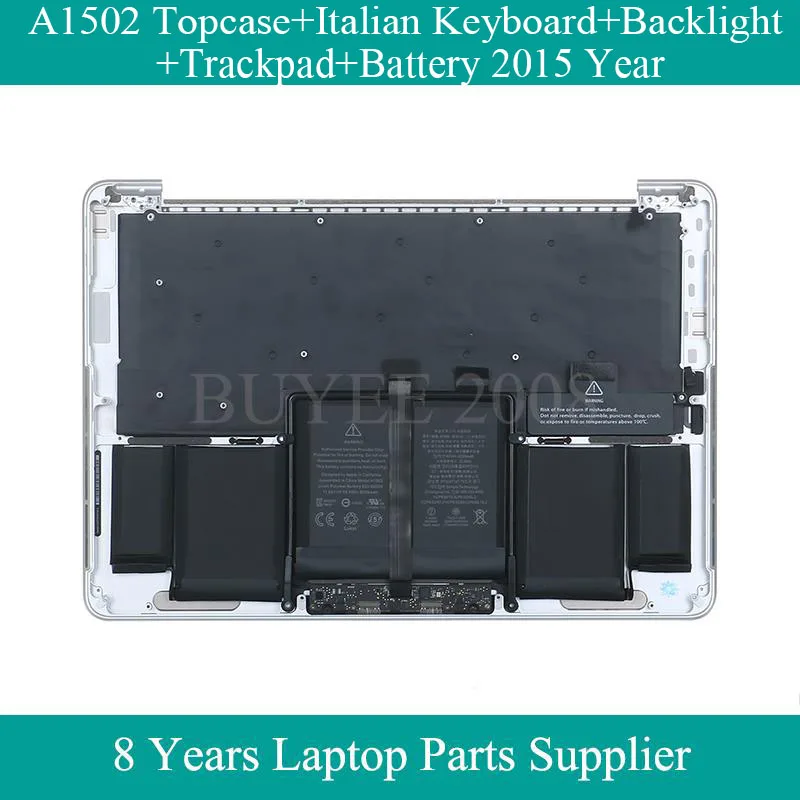 

Genuine 13.3" A1502 Topcase For Macbook Pro A1502 Italian Keyboard Backlit Touchpad Trackpad A1582 Battery 2015 Year