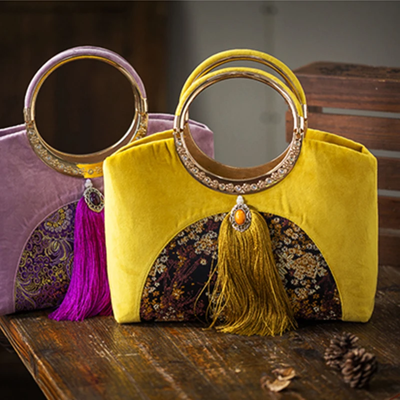 

Ручка ручная женская, в китайском стиле, винтажная, круглая, золотая, 2021