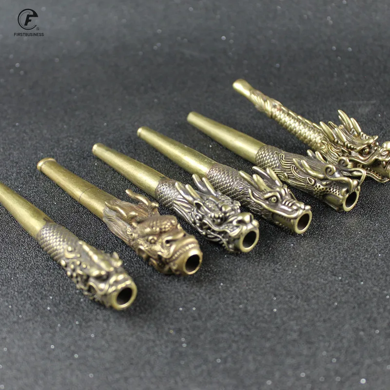 Держатель для сигарет из чистой меди с головой дракона|Аксессуары сигарет| |