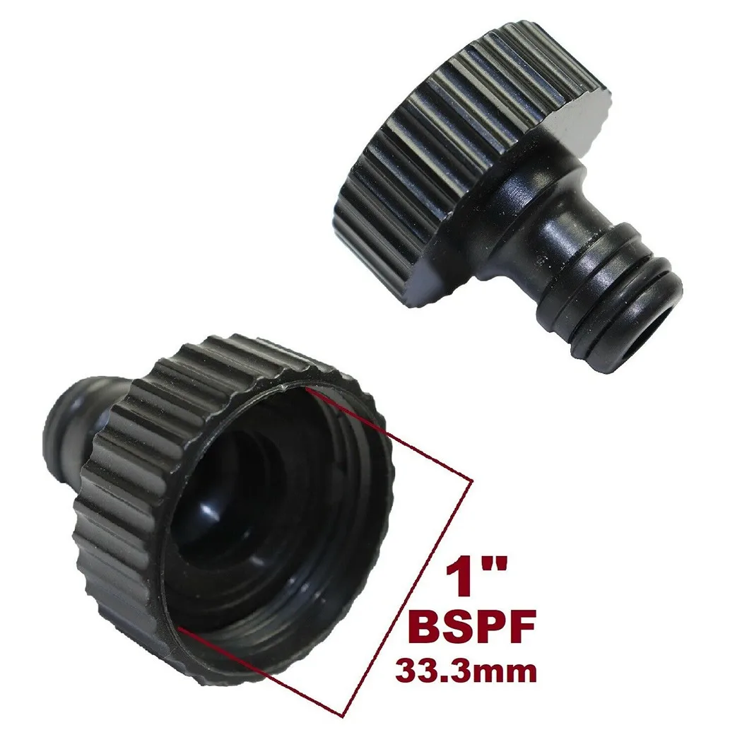 

Pipe Adaptor Plastic Screw Tap Threaded Water 12pcs 1\" Black Connector