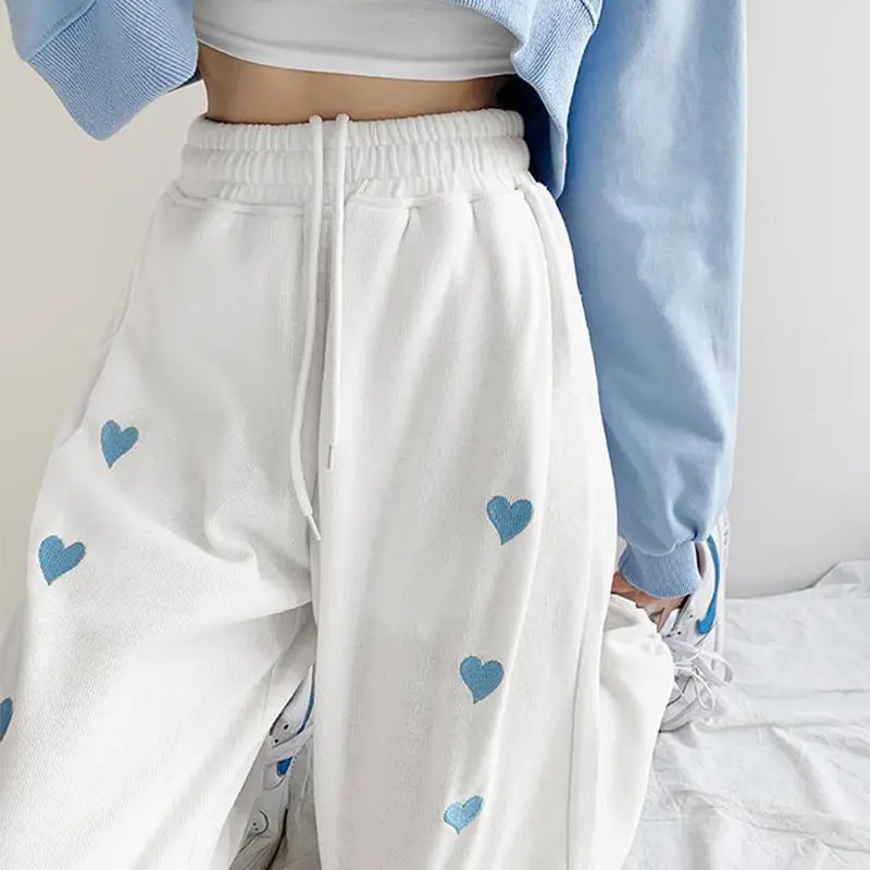 

Korean Fashion hot pants High Waist pants women Solid Color Casual Straight Trousers 2021spring autumn black Joggers women pants