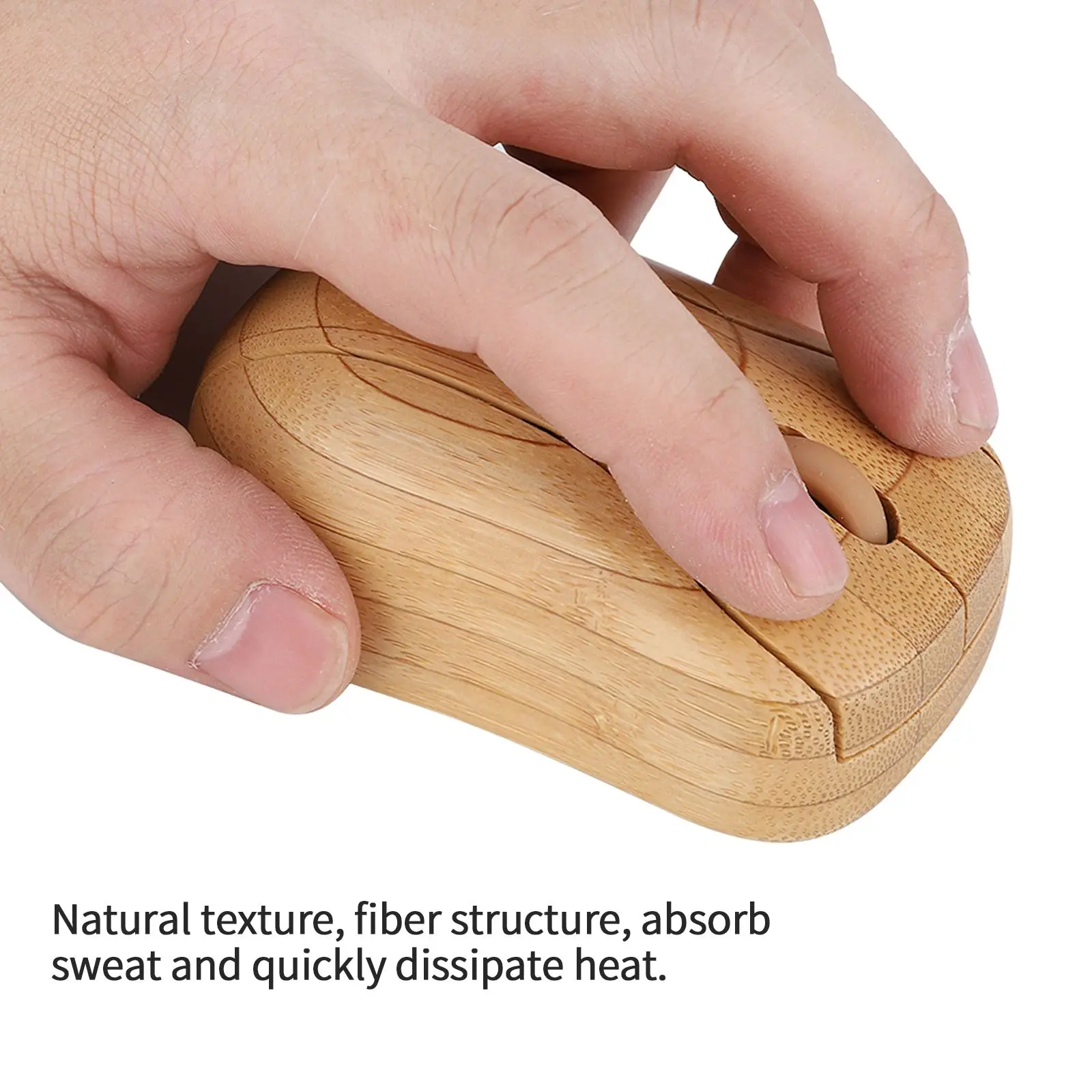 

Bamboo Wireless Mouse for Home Office Computer Laptop PC High Performance Optical Mouse Widely Compatible Wooden Laptop Mouse