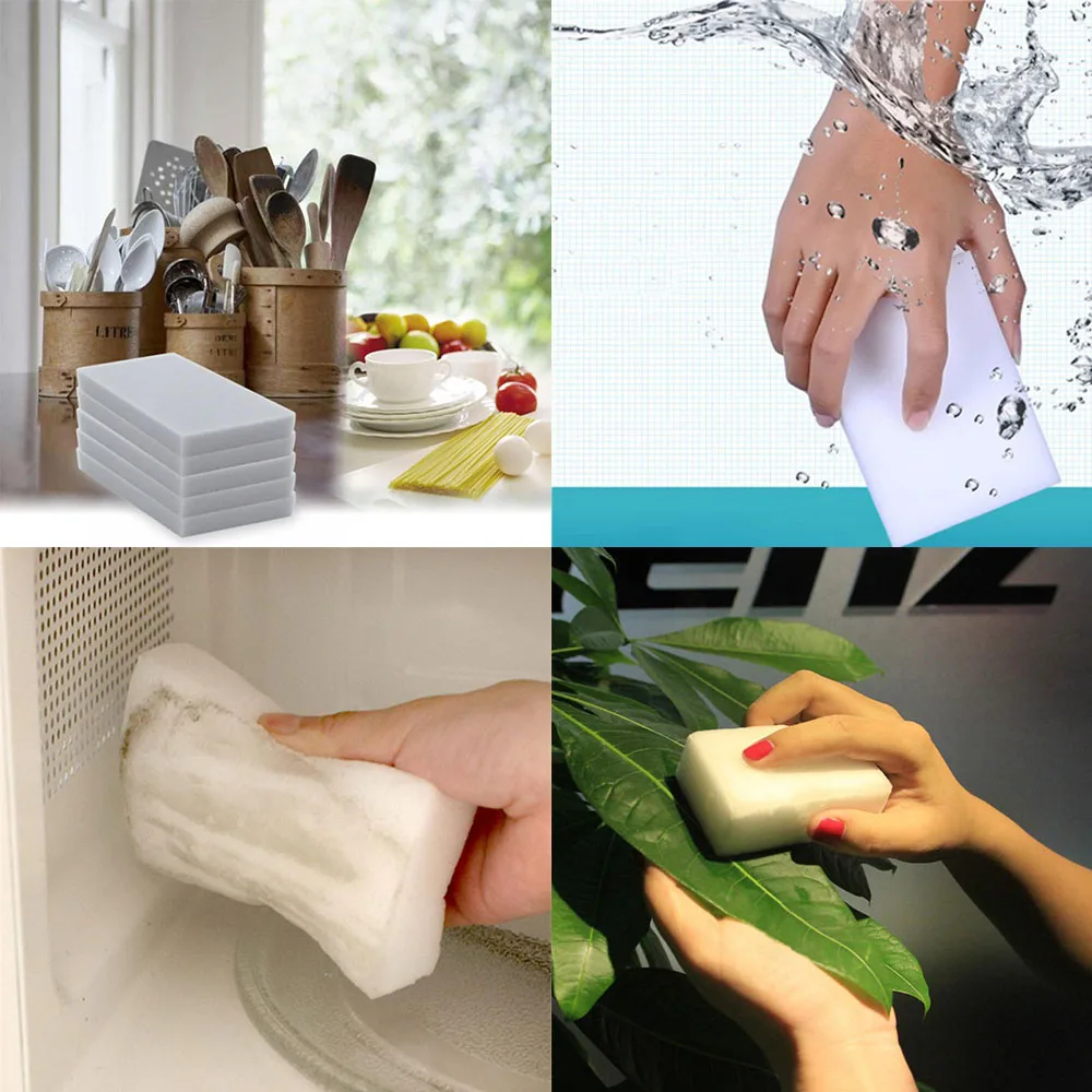 

New 10pcs Multi-functional Magic Sponge Eraser Melamine Cleaner Foam Cleaning Sponges For Dish Kitchen Bathroom Tools wholesale