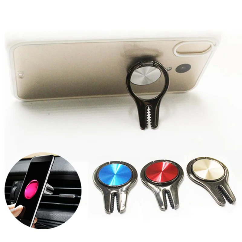 

Многофункциональный автомобильный держатель телефона на вентиляции 2 в 1 Мини палец кольцо подставка для телефона, устанавливаемое на вент...