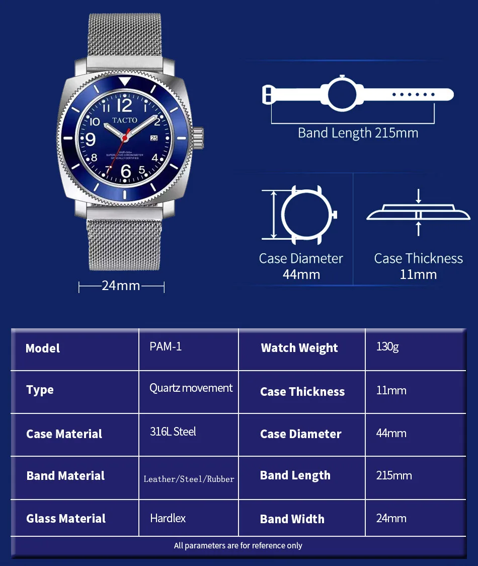 Часы мужские кварцевые в стиле милитари водонепроницаемые до 50 м | Наручные часы