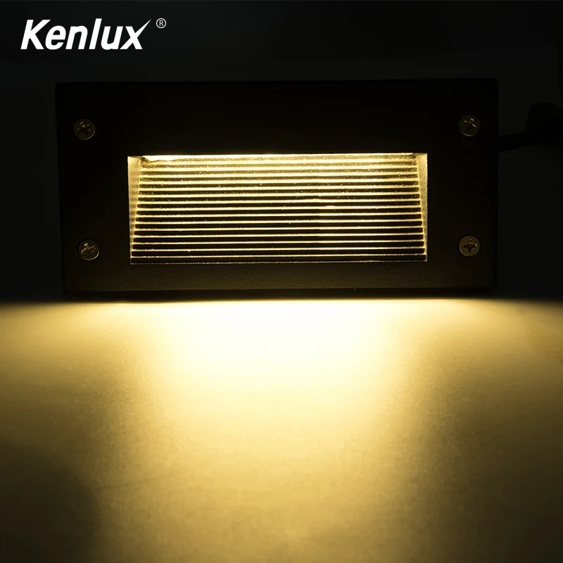 Kenlux Водонепроницаемый светодиодный ступенчатый светильник 3 Вт алюминиевый