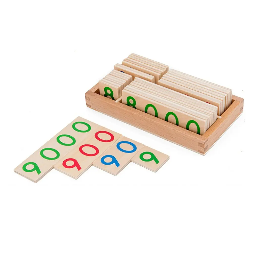 

Детская деревянная обучающая карточка по номерам Монтессори 1-9000, Обучающие математические обучающие игрушки для дошкольников и детей ранн...