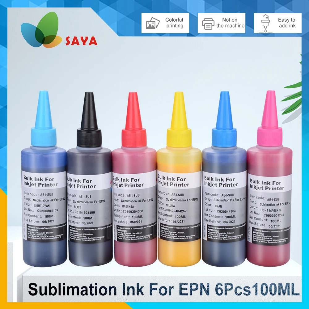 600ML Universal Sublimation Ink Heat Transfer Ink For EPSON DX5 DX7 Printer Heat Press Sublimation Ink Used For Mug Cup/T-Shirt