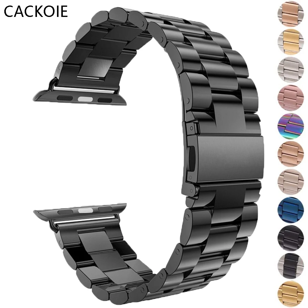 

Ремешок из нержавеющей стали для apple watch band 44 мм 40 мм, металлический браслет для iwatch band 42 мм 38 мм apple watch 6/SE/5/4/3/2/1 44 мм с инструментом