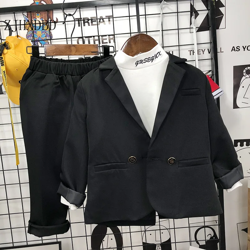 Детский блейзер из 2 предметов Школьный костюм для мальчиков свадебные костюмы