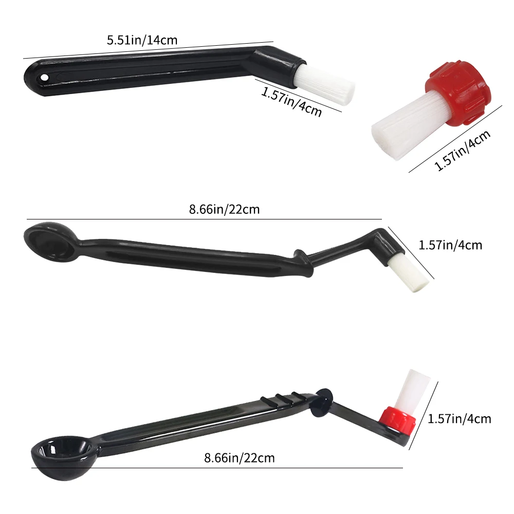 

2 In 1 Espresso Machine Coffee Cleaning Brush Plastic Handle Home Dust Cleaner for Keyboards Coffee Machine Kitchen Supplies