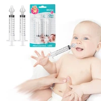 2 pcs babi nose cleaner rhinitis nasal washer needle tube baby nasal aspirator cleaner syringe baby nose washing for children