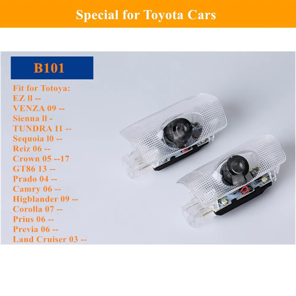 2 шт. беспроводной светодиодный Автомобильный Дверной лазерный проектор с