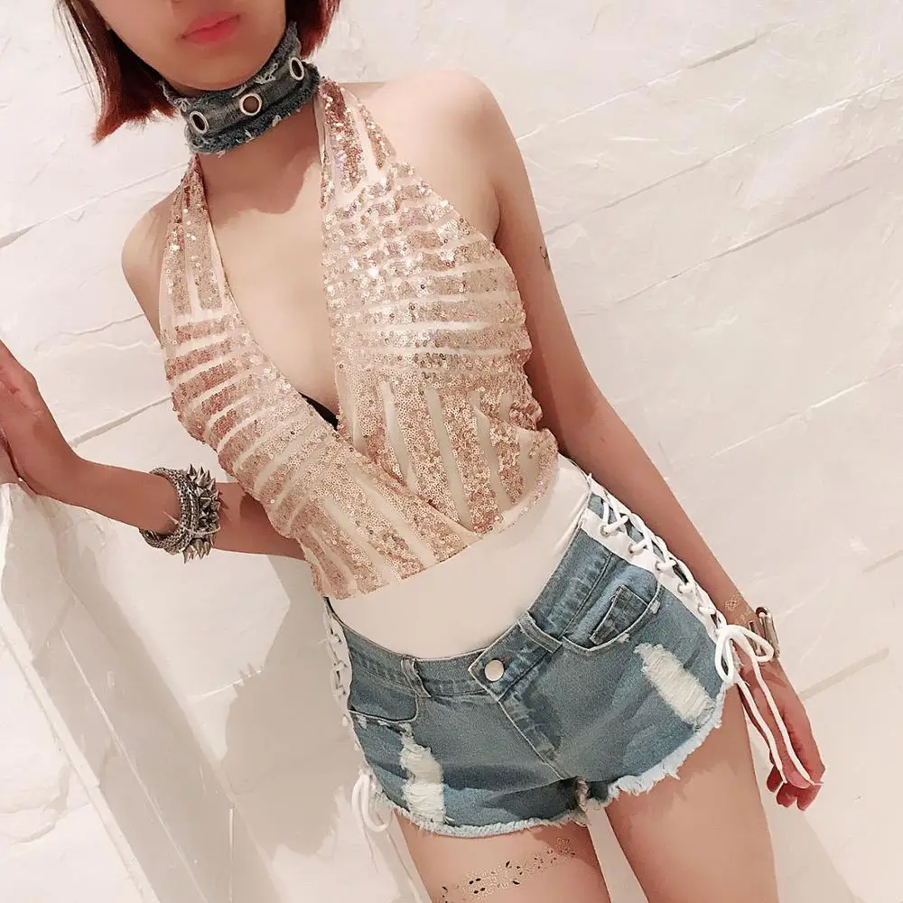 

Сексуальный джазовый танцевальный костюм для ночного клуба сексуальное нижнее белье с глубоким v-образным вырезом боди Женский диджей бар ...