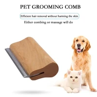 dog wood deshedding grooming brush tool professional pet wooden groomer ergonomic design dog cleaning supplies animal combs