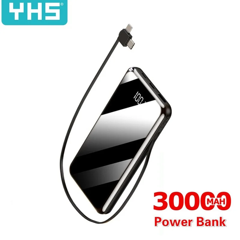 30000 мАч Power Bank портативный полный экран большой емкости Внешнее зарядное