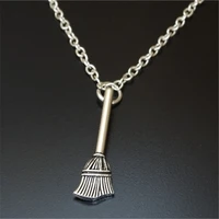 broom necklace broom charm broom pendant sweeper necklace witch necklace witch jewelry witch broom pendant