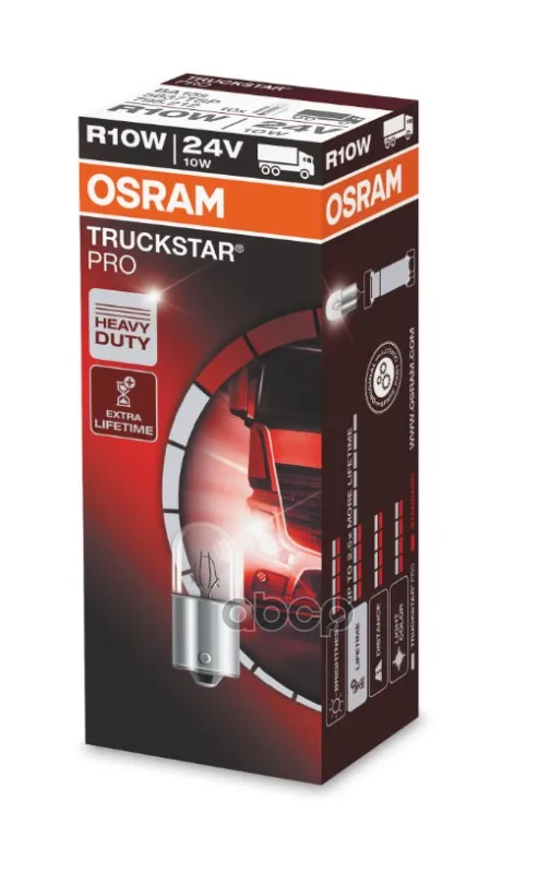 5637tsp_лампа Truckstar Pro! 1шт. (R10w) 24v 10w Ba15s +100% Света Osram арт. 5637TSP | Автомобили и мотоциклы