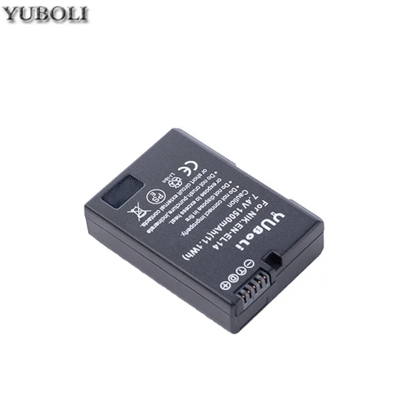 1500 мА/ч, EN-EL14 батареи ENEL14 RU EL14 EL14A Камера Батарея пакет для Nikon D5200 D3100 D3200 D5100 P7000 P7100 MH-24 акумуляторная батарея - Цвет: 1battery