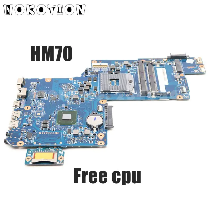 

NOKOTION H000041610 Main board For Toshiba Satellite C870 C875 Laptop Motherboard HM70 ddr3 17.3 Inch DDR3 free cpu