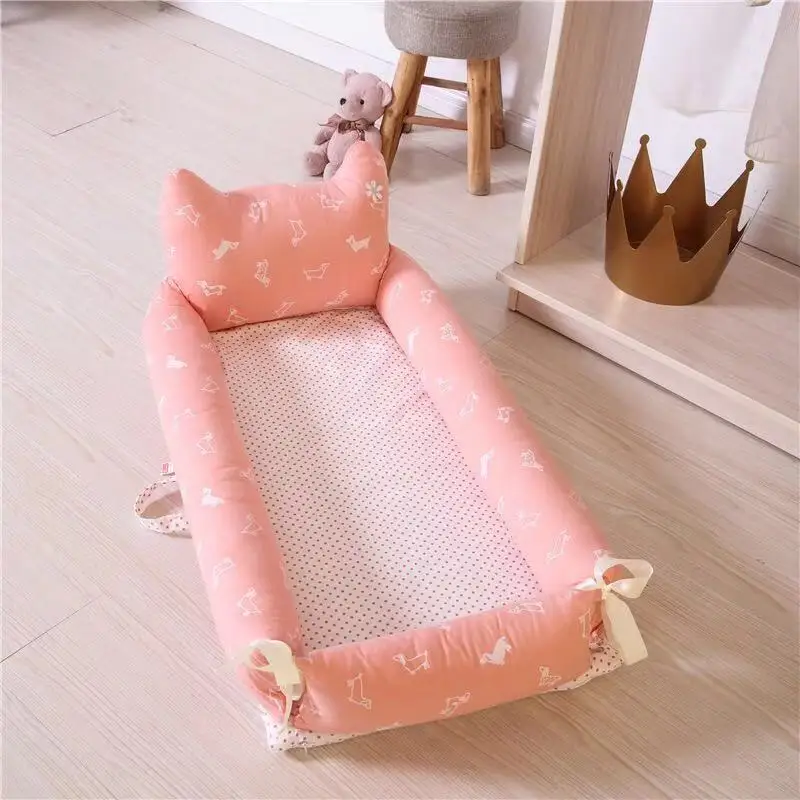 

100% Cotton Baby Nest Sharing Co Sleeping Baby Bassinet Baby Bed Premium Quality and Bigger Size (0-24months)