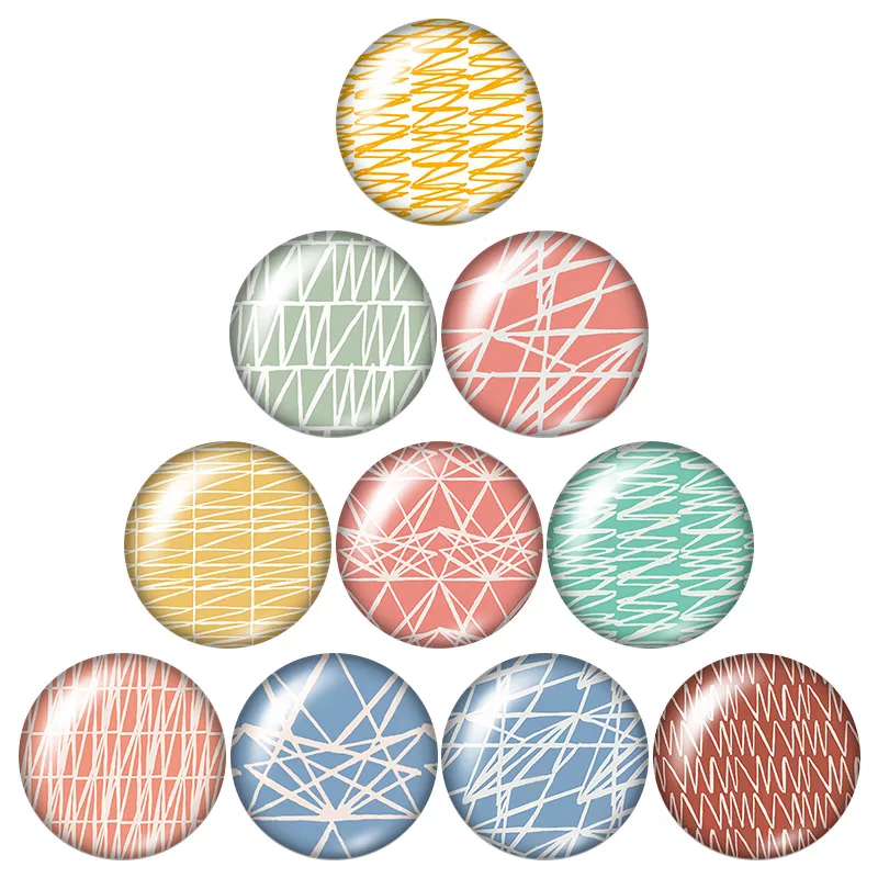 Красивые вращающиеся узоры в горошек 18 мм кнопки 10 шт. Смешанные Круглые фото