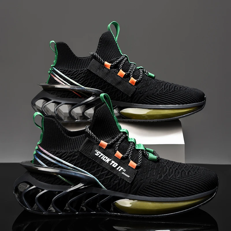 

Times New Roman 2021 New Arrival Blade Sole High Elasticity Breathable Men Sneakers Fashion Adult Man Casual Shoes Plus Size 45