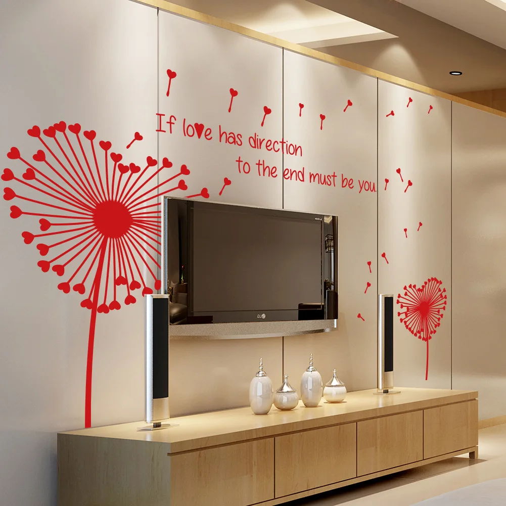 

Dandelion Pattern Wall Sticker Simple DIY Wall Decoration Decal for Living Room Bedroom BDF99
