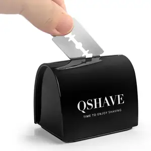 Чехол для одноразовых лезвий QSHAVE, безопасный контейнер для хранения использованных лезвий, для домашнего пользования безопасный защита